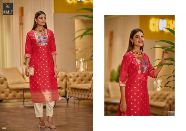 Smit Maya Paithani Cotton Designer Kurti Collection